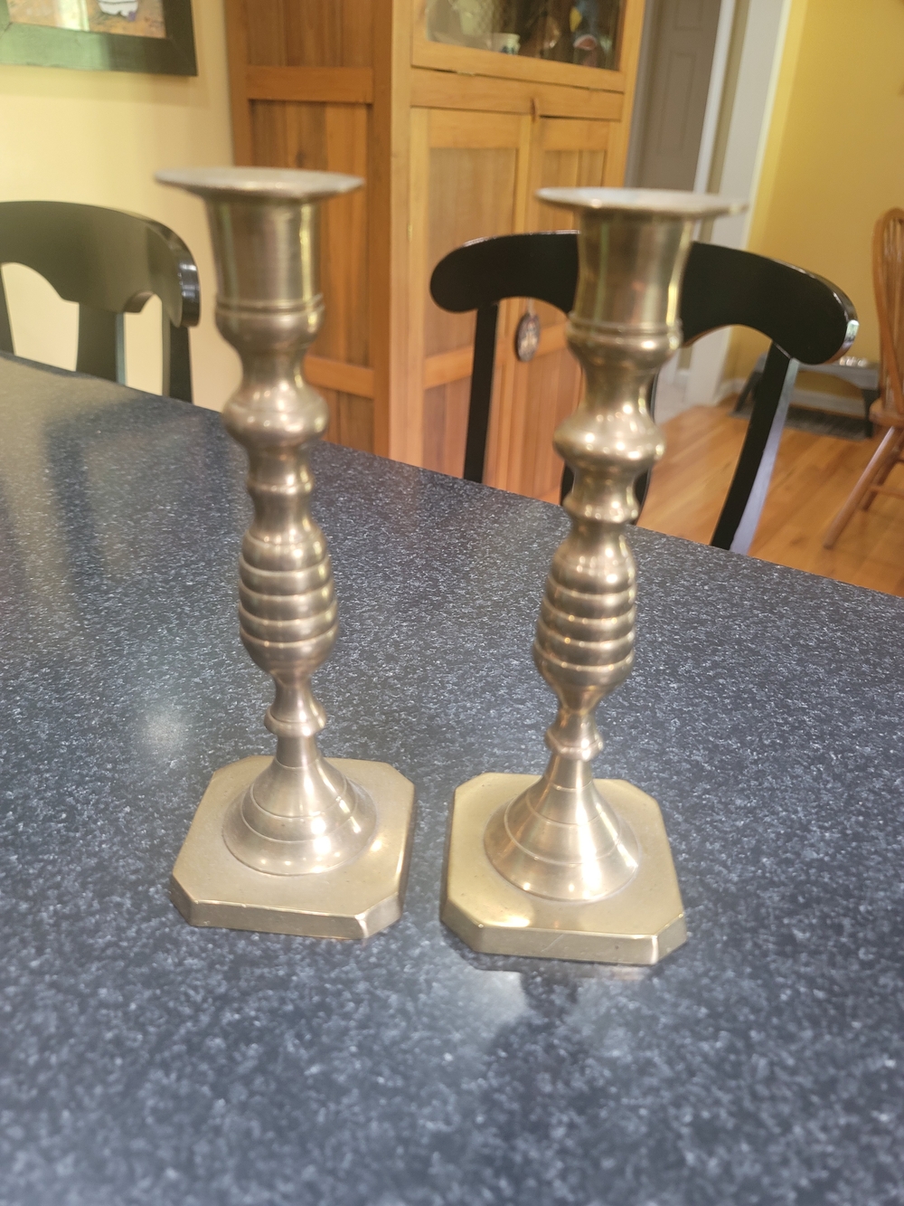 Brass Taper Candle Holders - Pair
